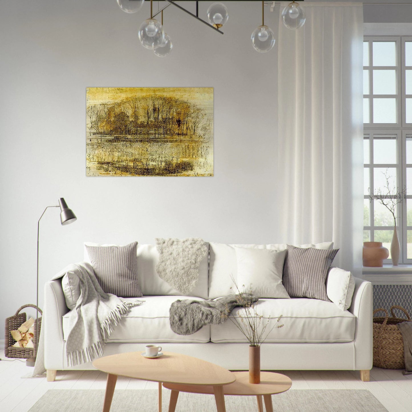 Geinrust Farm, Compositional Study - Piet Mondrian Brushed Aluminum Print - 70x100 cm / 28x40 inches | Piet Mondrian Aluminum Print | Piet Mondrian Prints