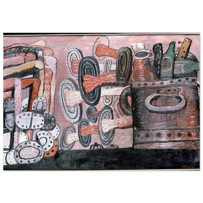 THE STREET 1977 - Philip Guston Brushed Aluminum Print - 70x100 cm / 28x40 inches | Philip Guston Aluminum Print | Philip Guston Prints