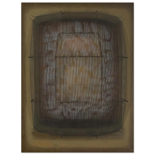 Manuel Rivera - Espejo dorado - Art Informel Fine Art Poster - Default Title