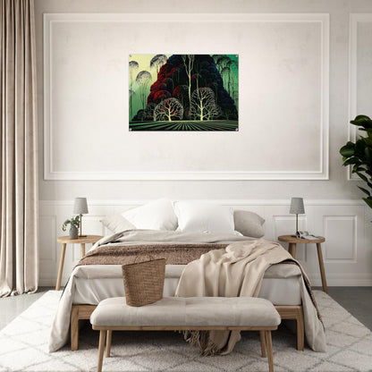 Eucalyptus Forest - Eyvind Earle Acrylic Print - 70x100 cm / 28x40″ inches | Eyvind Earle Wall Art | Eyvind Earle Prints