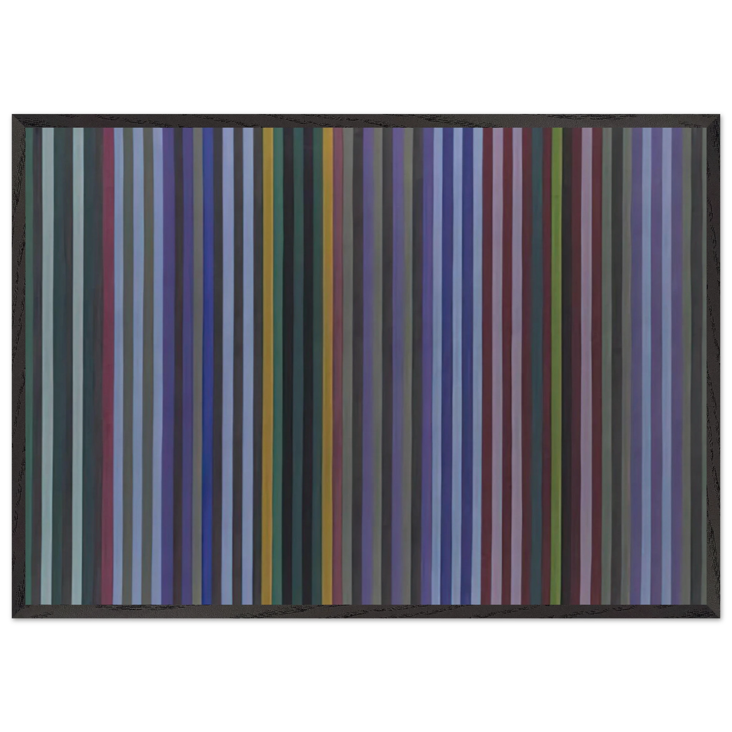 Mohawk - 1970 - Gene Davis Framed Art Print – Black Wooden Frame - Default Title - -Framed Art Print