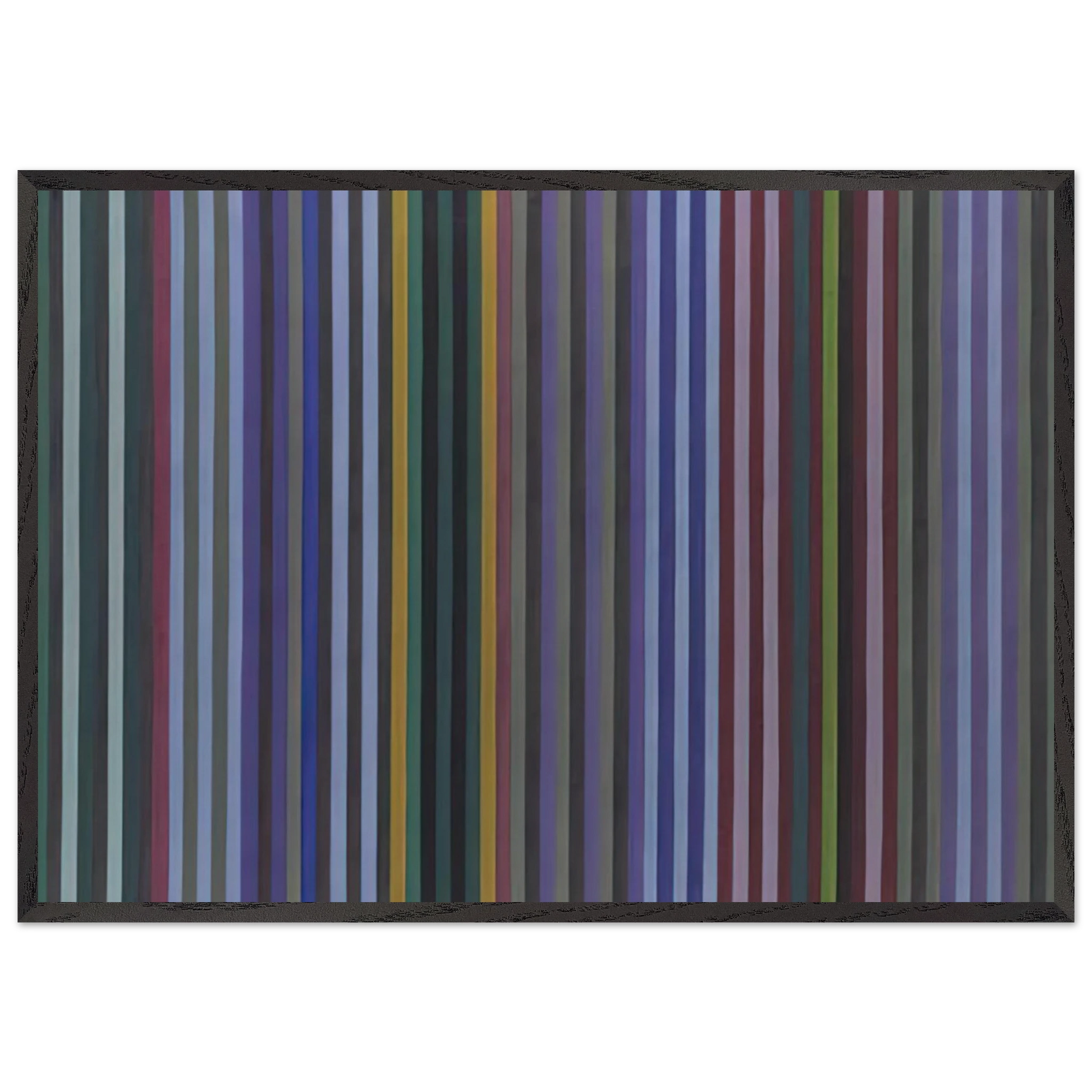 Mohawk - 1970 - Gene Davis Framed Art Print – Black Wooden Frame - Default Title - -Framed Art Print