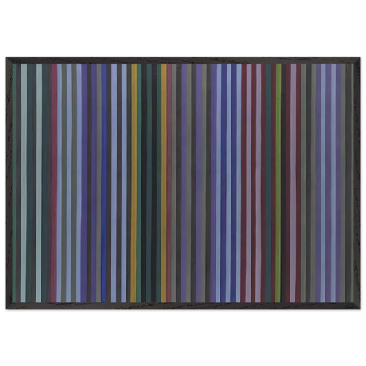 Mohawk - 1970 - Gene Davis 70x100 cm / 28x40 inches Framed Art Print – Black Wooden Frame