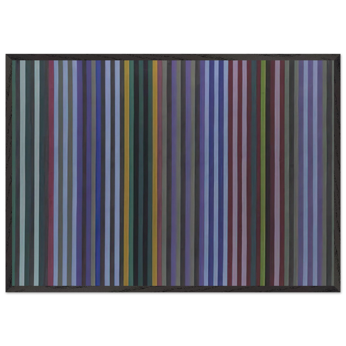 Mohawk - 1970 - Gene Davis 70x100 cm / 28x40 inches Framed Art Print – Black Wooden Frame