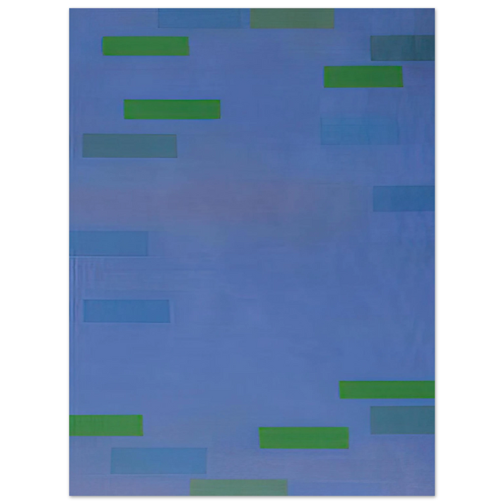 Ad Reinhardt - Abstract Painting, Blue - 1952  75x100 cm / 30x40inches Fine Art Poster