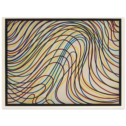Sol LeWitt - Wavy Lines with Black Border Fine Art Poster - Default Title