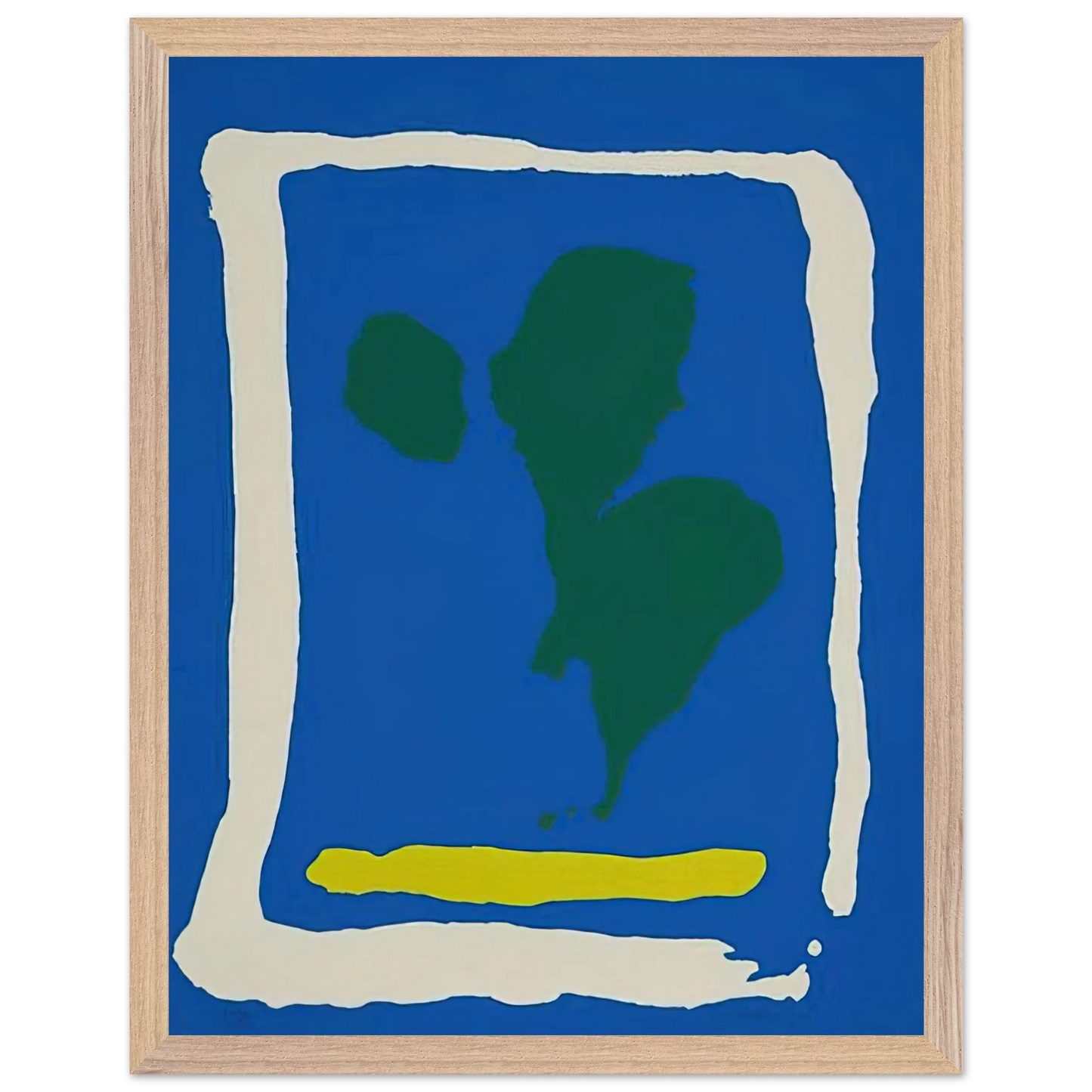 Helen Frankenthaler - Air Frame - 1965 Wall art - 60x90 cm / 24x36 inches - Premium Wooden Framed Poster With Fine Art Paper - White frame