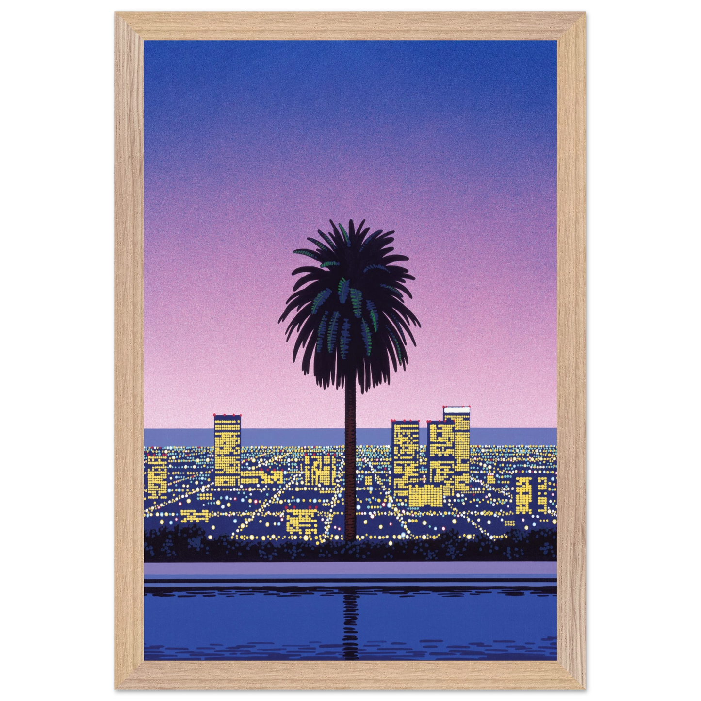 Hiroshi Nagai - Pacific Breeze 2 Wall Art - 30x40 cm / 12x16 inches - Premium Wooden Framed Poster With Fine Art Paper - Wood frame