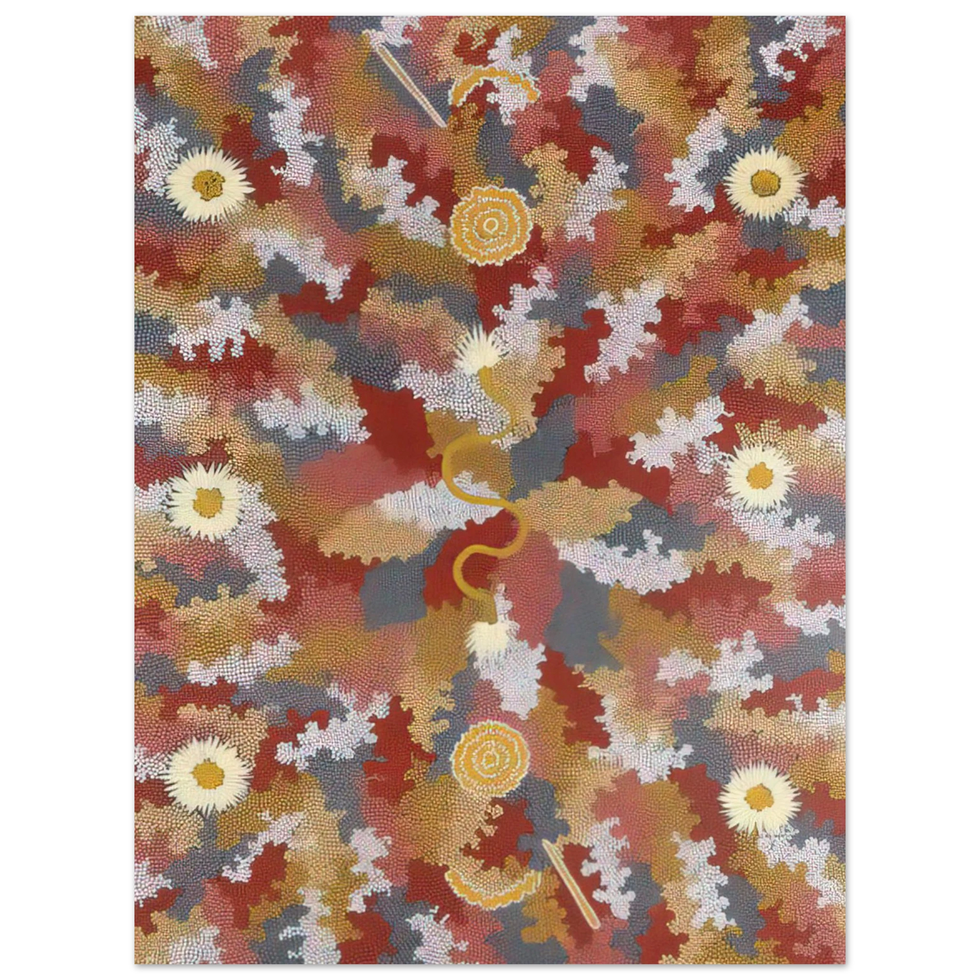Clifford Possum Tjapaltjarri - Men's Corroborie - 1990 Fine Art Poster - Default Title