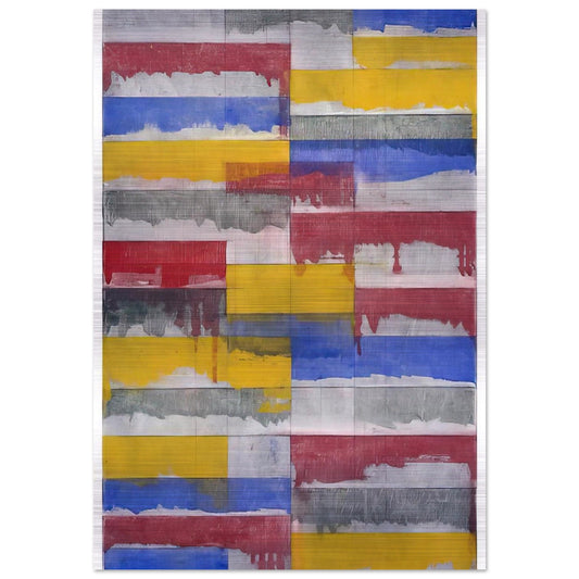 Window Study #3 - 1985 - Brice Marden Brushed Aluminum Print - 70x100 cm / 28x40 inches | Brice Marden Aluminum Print | Brice Marden Prints