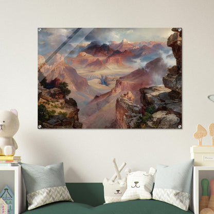 Grand Canyon of Arizona at Sunset - Thomas Moran Acrylic Print - 70x100 cm / 28x40″ inches