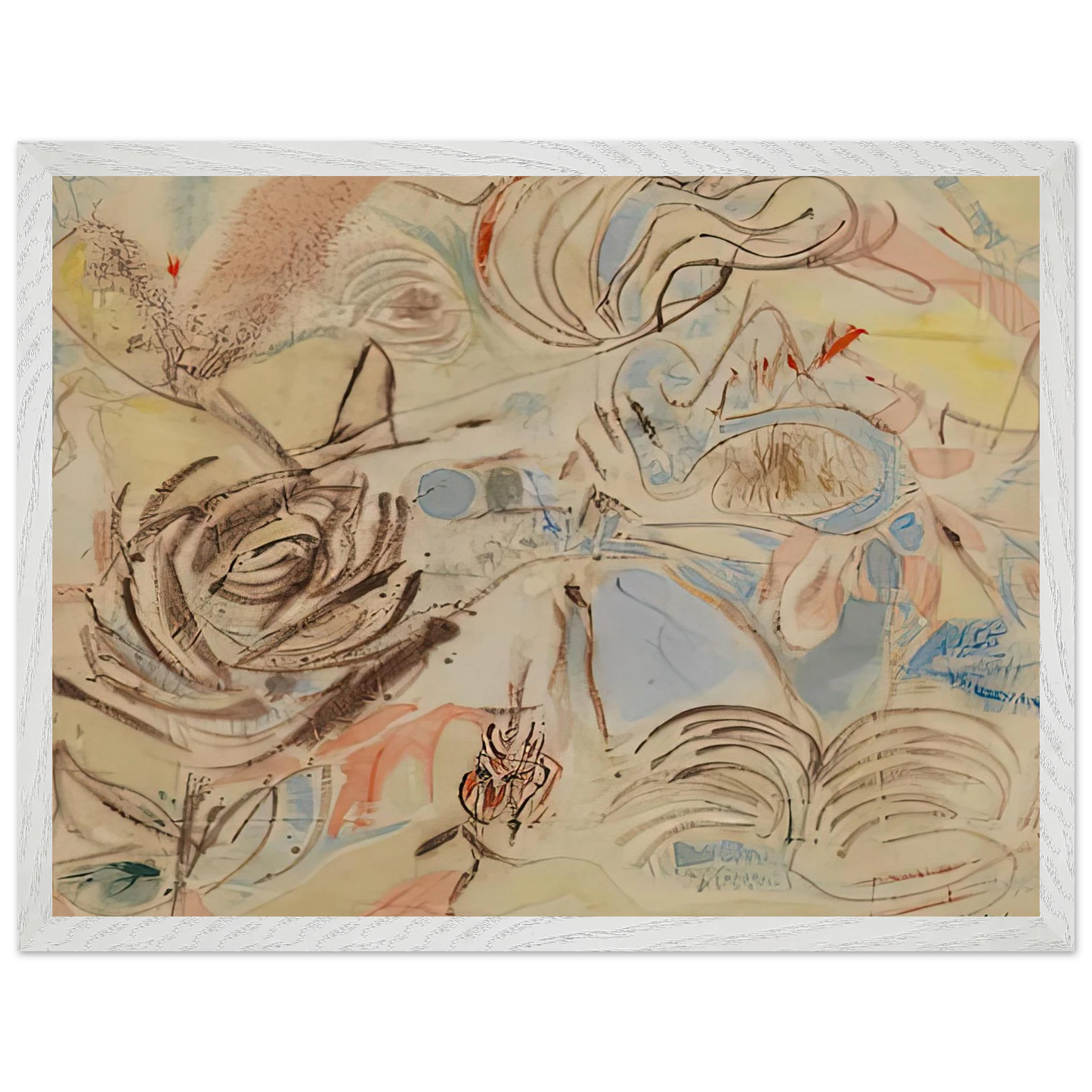 Helen Frankenthaler - 10 29 52, 1952- Wall Art - 30x40 cm / 12x16 inches - Premium Wooden Framed Poster With Fine Art Paper - Wood frame
