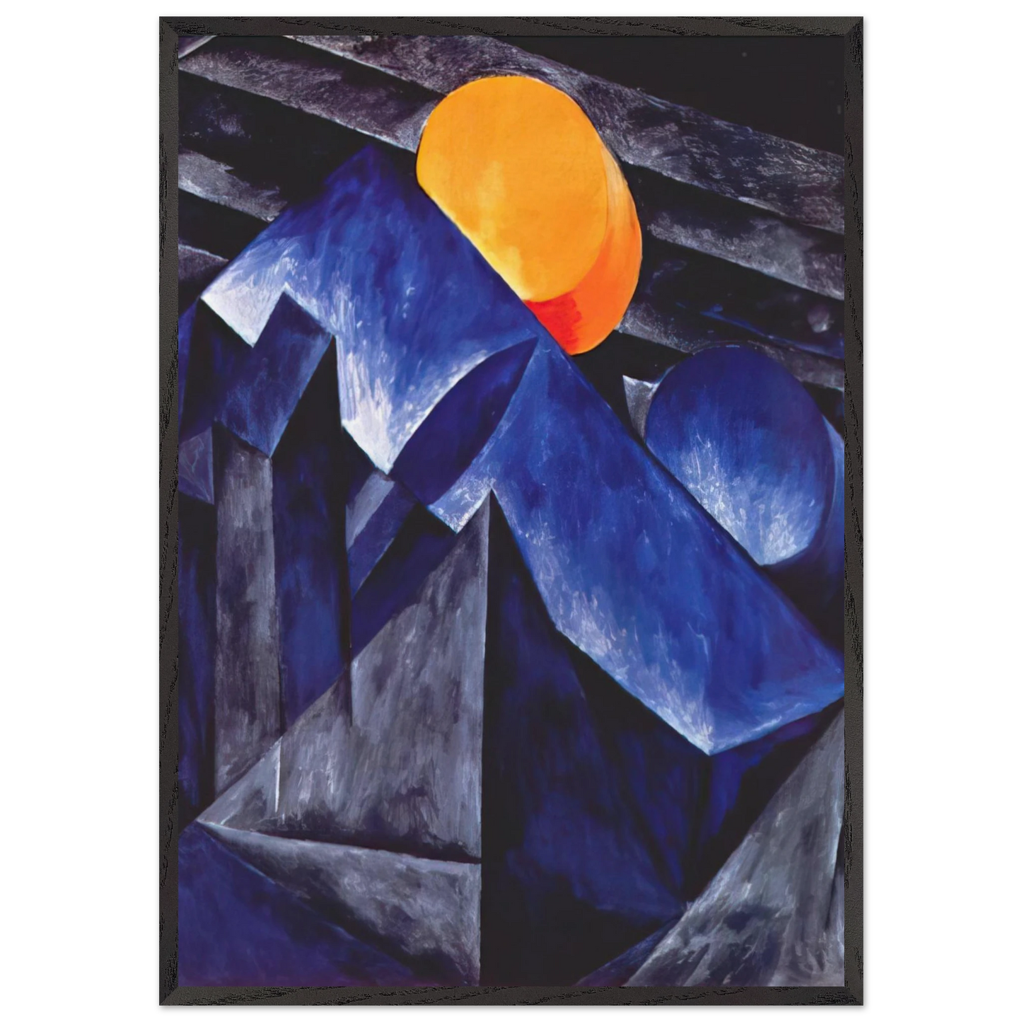 Composition - 1914 - Natalia Goncharova Framed Art Print – Black Wooden Frame - Default Title - -Framed Art Print