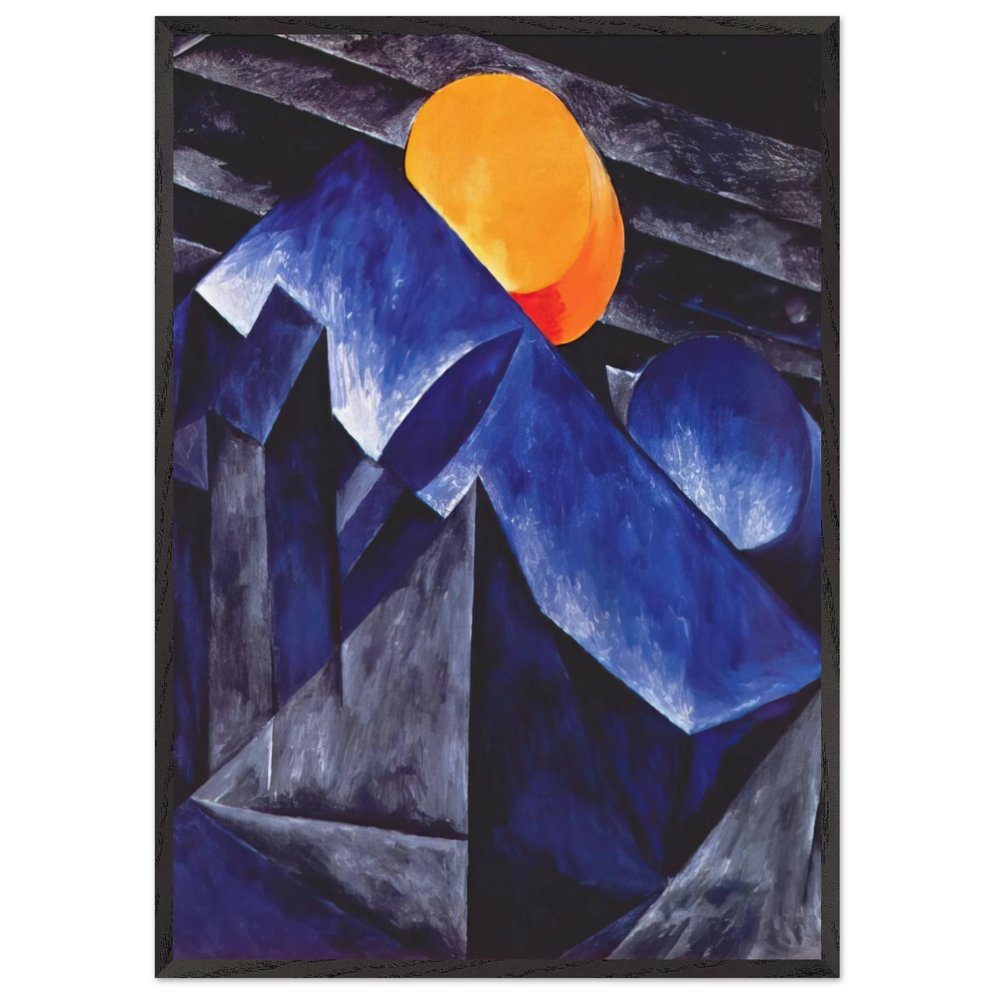 Composition - 1914 - Natalia Goncharova Framed Art Print – Black Wooden Frame - Default Title - -Framed Art Print