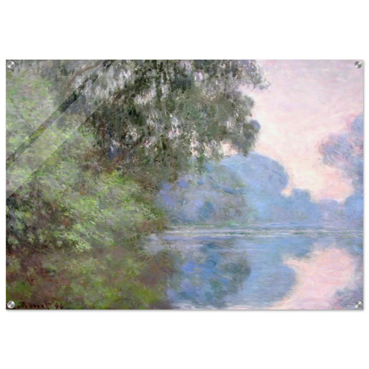 Morning on the Seine near Giverny - claude monet Acrylic Print - 70x100 cm / 28x40″ inches
