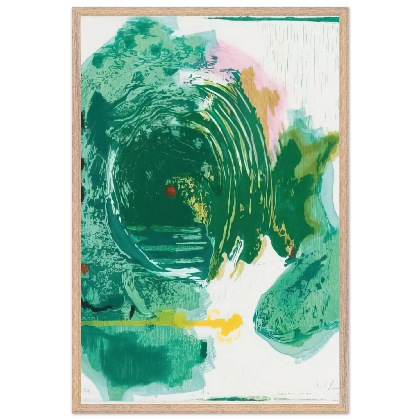 Helen Frankenthaler - Radius - 1993 Wall art - 30x45 cm / 12x18 inches - Premium Wooden Framed Poster With Fine Art Paper - Wood frame