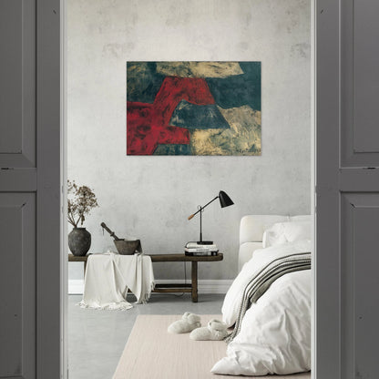 Composition - 1958 - Serge Poliakoff Brushed Aluminum Print - 70x100 cm / 28x40 inches | Serge Poliakoff Aluminum Print | Serge Poliakoff Prints