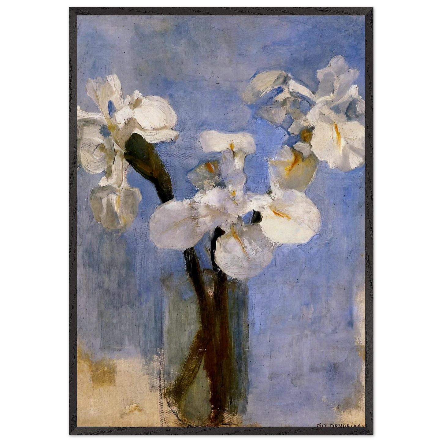 Flowers Sun - Piet Mondrian Framed Art Print – Black Wooden Frame - Default Title - -Framed Art Print