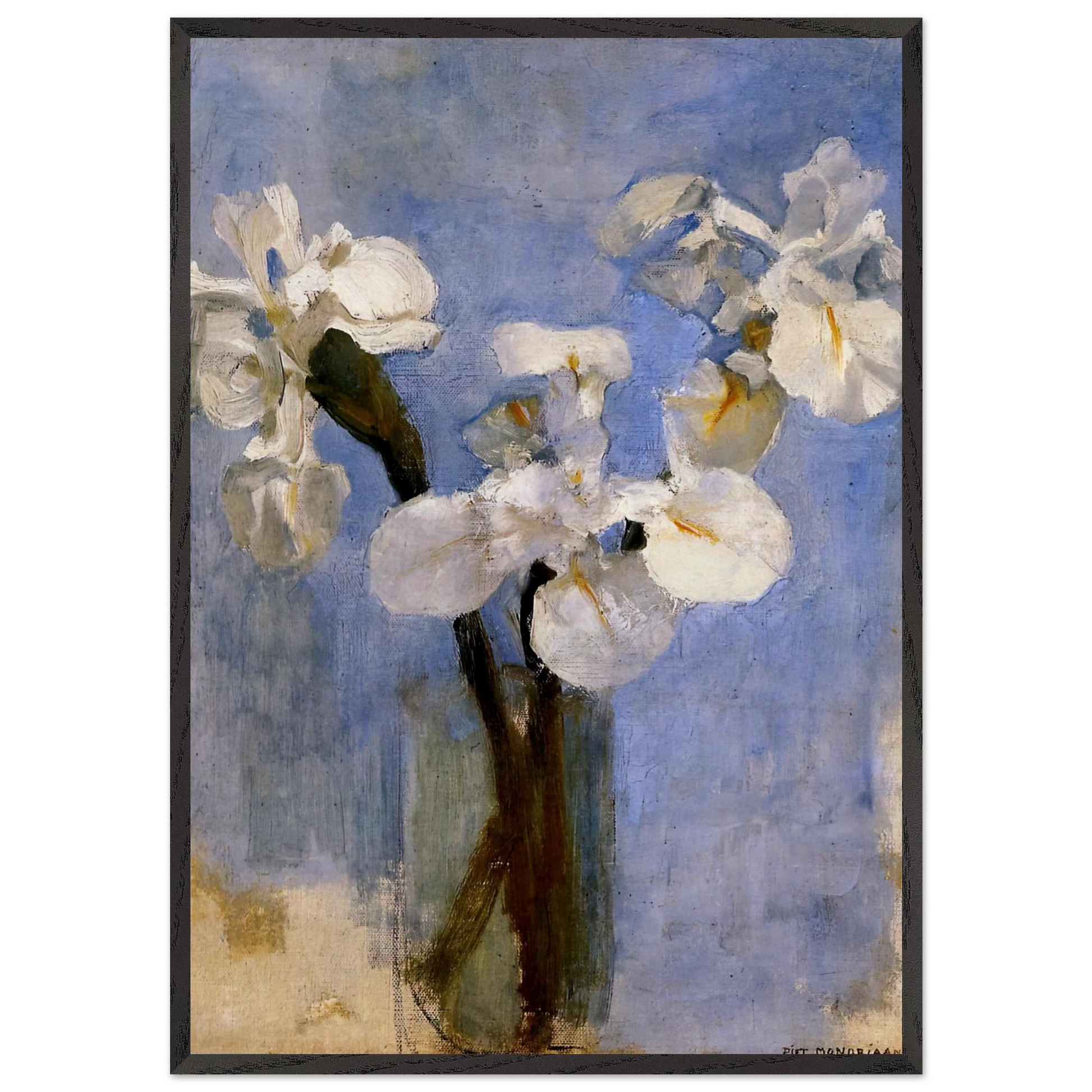 Flowers Sun - Piet Mondrian Framed Art Print – Black Wooden Frame - Default Title - -Framed Art Print