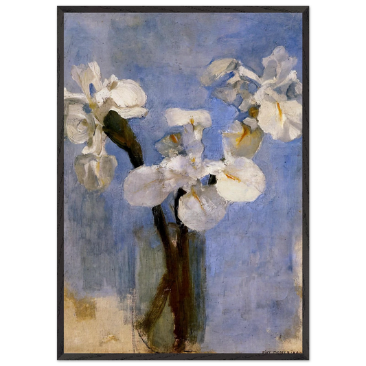 Flowers Sun - Piet Mondrian 70x100 cm / 28x40 inches Framed Art Print – Black Wooden Frame
