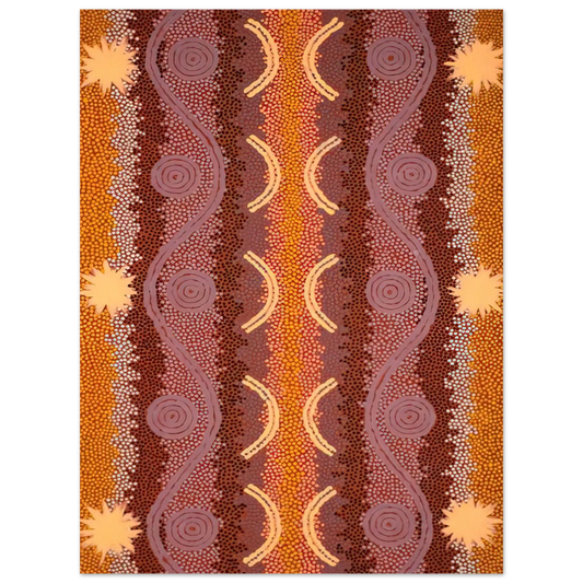 Clifford Possum Tjapaltjarri - Possum and Rock Wallaby Dreaming at Mount Allan - 1996 Fine Art Poster - Default Title