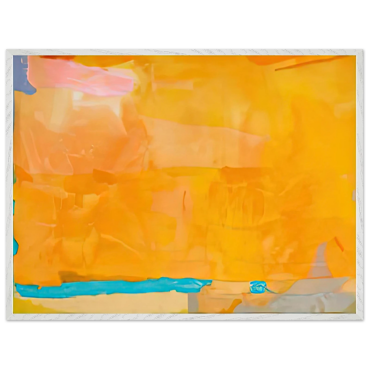 Helen Frankenthaler - Royal Fireworks, 1975- Wall Art - 60x80 cm / 24x32 inches - Premium Wooden Framed Poster With Fine Art Paper - Black frame