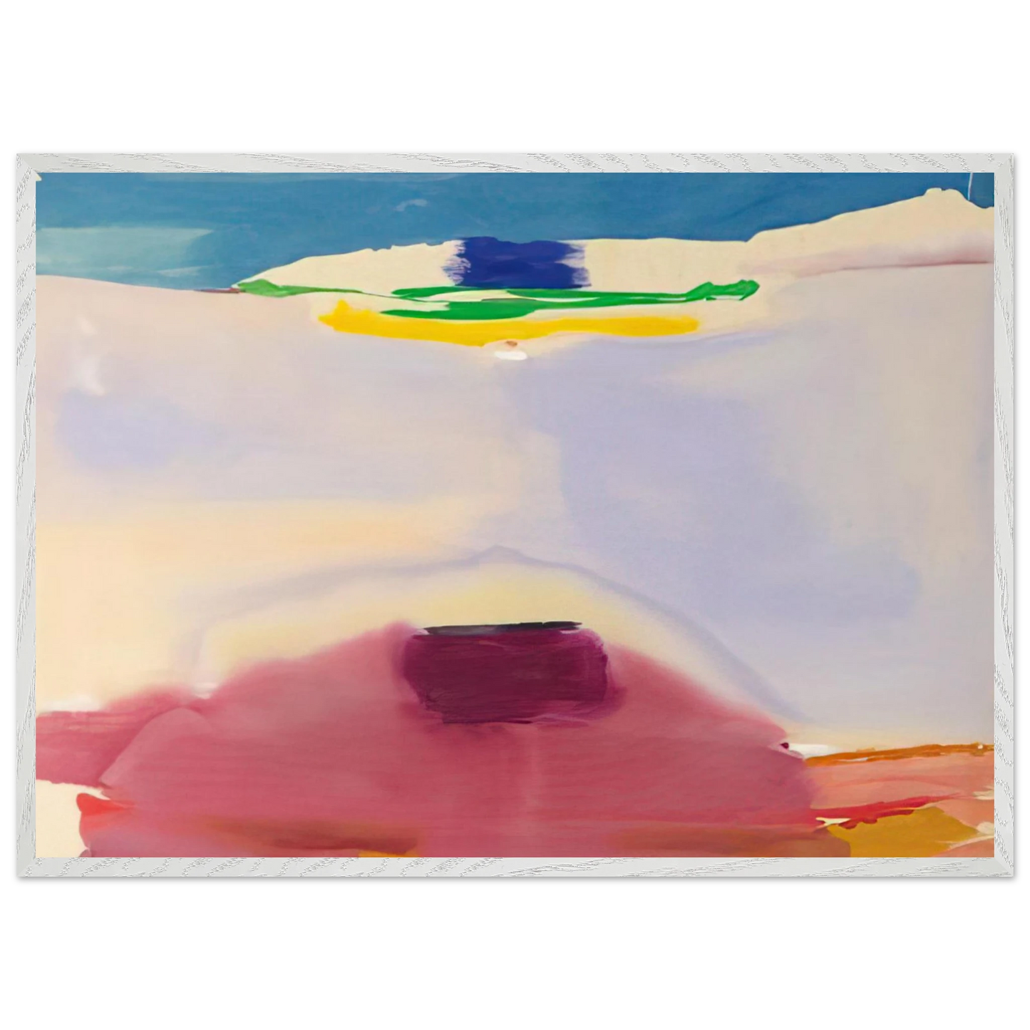 Helen Frankenthaler - Leveling - 1973 Wall art - 20x25 cm / 8x10 inches - Premium Wooden Framed Poster With Fine Art Paper - Black frame