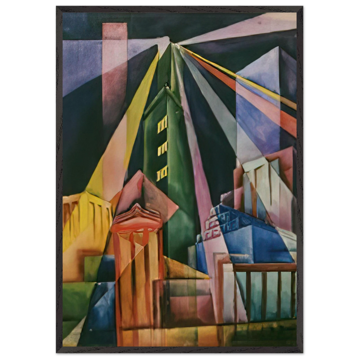 Perspectives N2 - Konrad Zuse 70x100 cm / 28x40 inches Framed Art Print – Black Wooden Frame