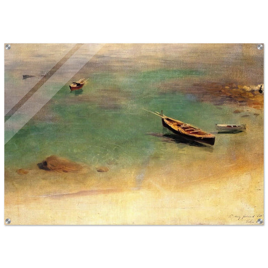 Boat in the Waters off Capri - John Singer Sargent Acrylic Print - 70x100 cm / 28x40″ inches
