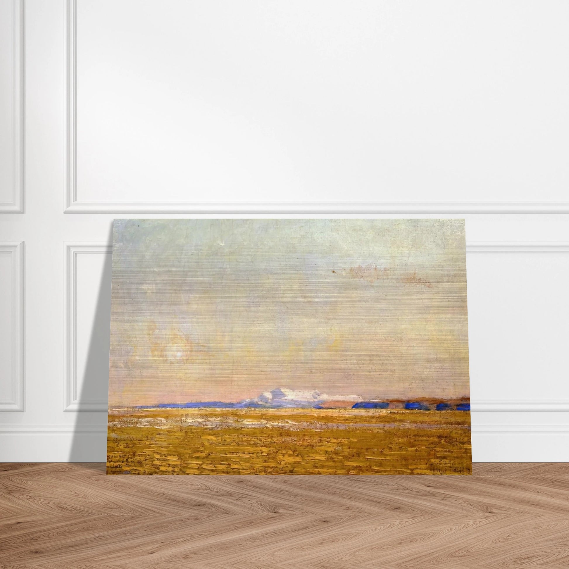 Moonrise at Sunset, Harney Desert - Childe Hassam Brushed Aluminum Print - 70x100 cm / 28x40 inches | Childe Hassam Aluminum Print | Childe Hassam Prints