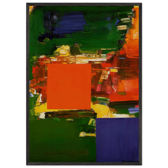 Olive Grove N1 - Hans Hofmann 70x100 cm / 28x40 inches Framed Art Print – Black Wooden Frame