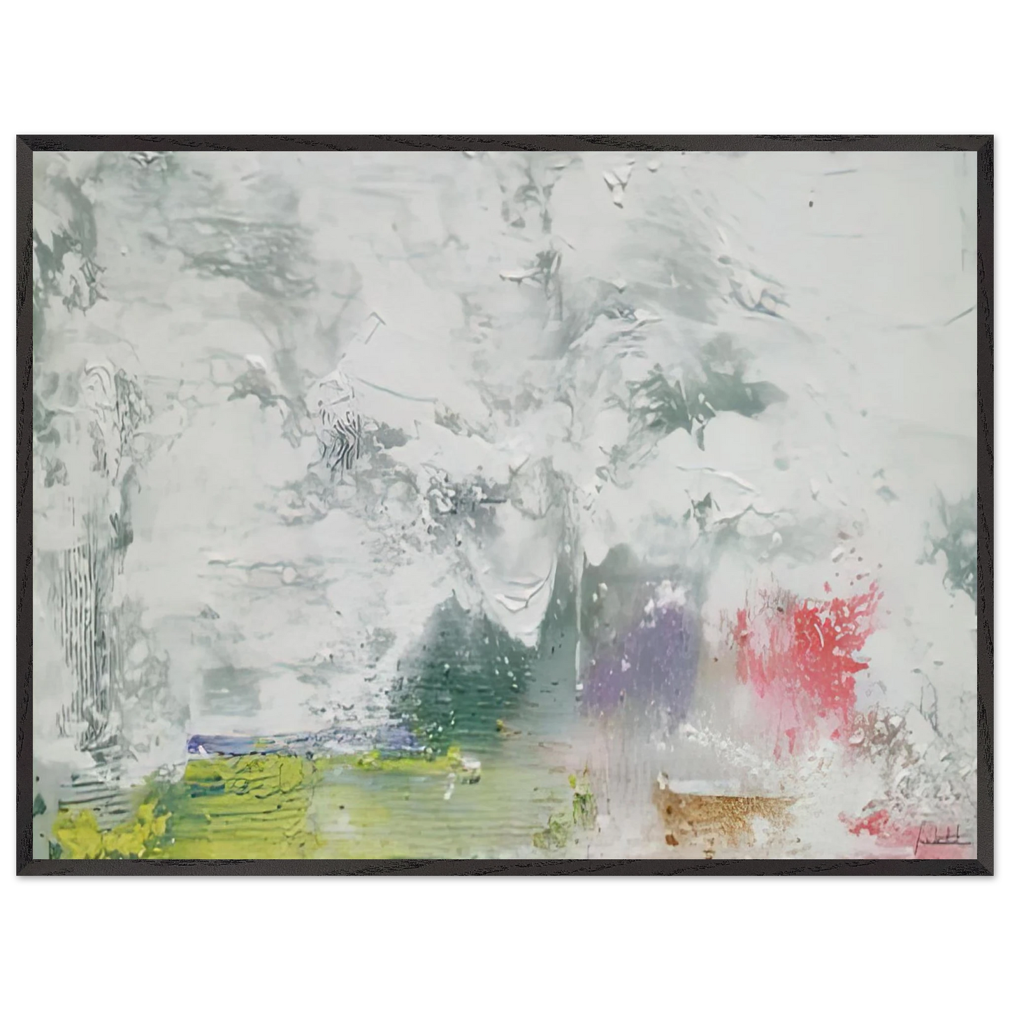 Helen Frankenthaler - Maelstrom, 1992- Wall Art - 60x80 cm / 24x32 inches - Premium Wooden Framed Poster With Fine Art Paper - White frame