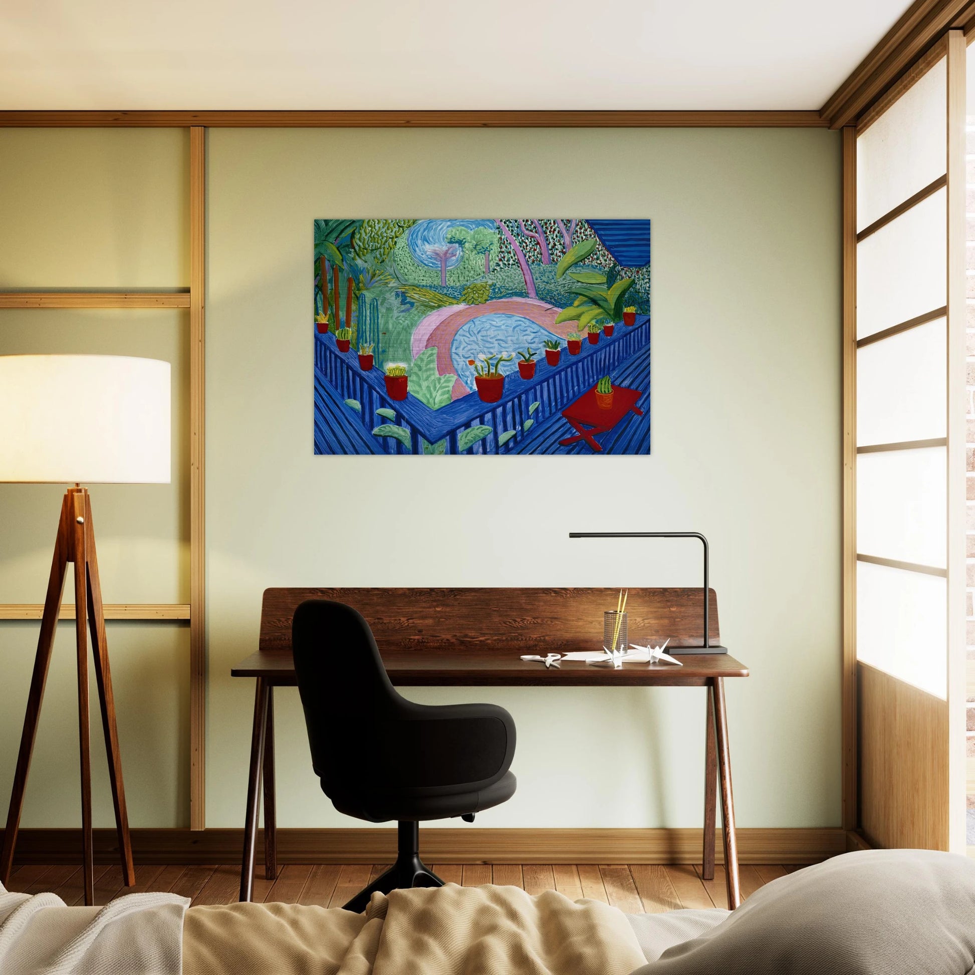 David Hockney - David Hockney Brushed Aluminum Print - 70x100 cm / 28x40 inches | David Hockney Aluminum Print | David Hockney Prints