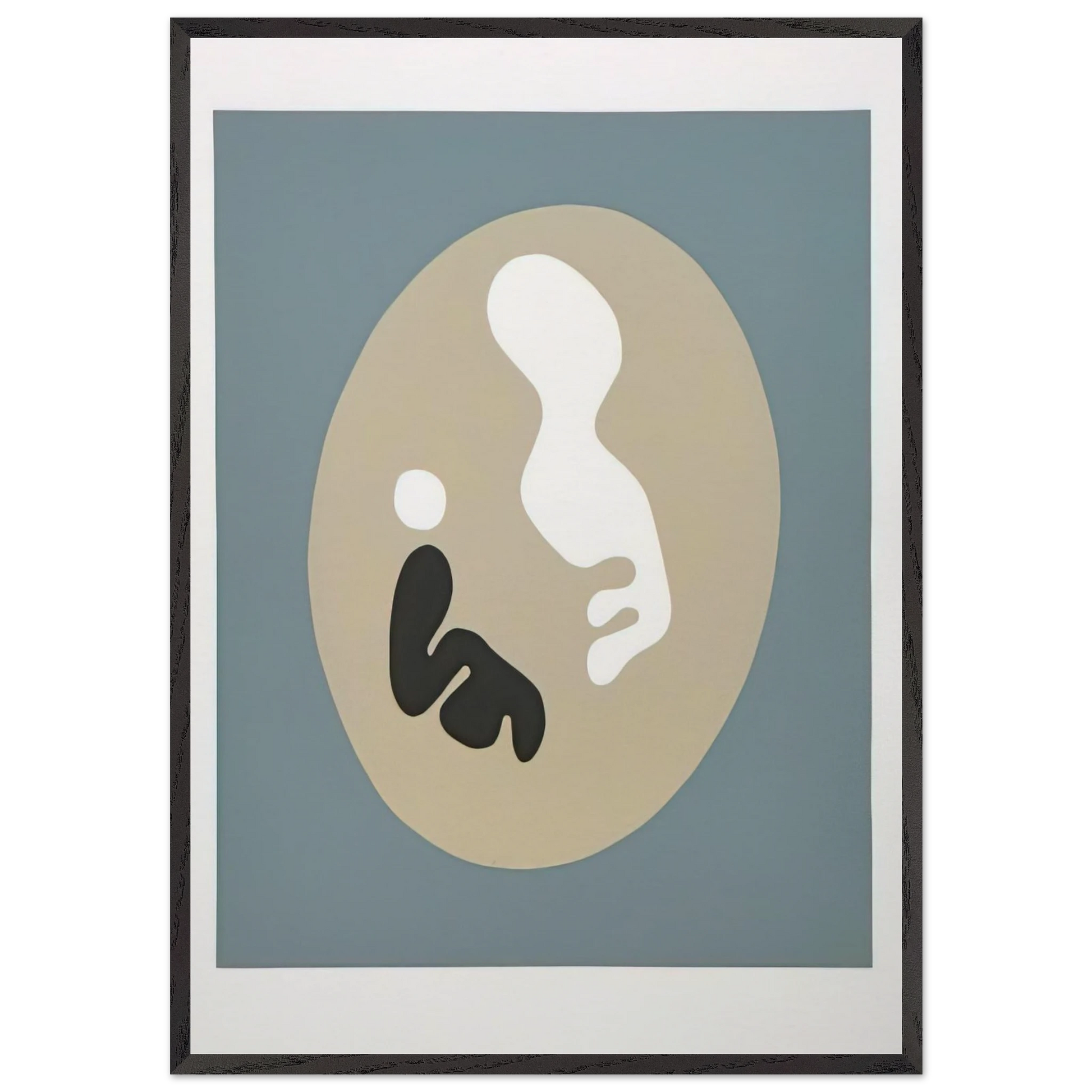 The Sun Recircled - Jean Arp Framed Art Print – Black Wooden Frame - Default Title - -Framed Art Print