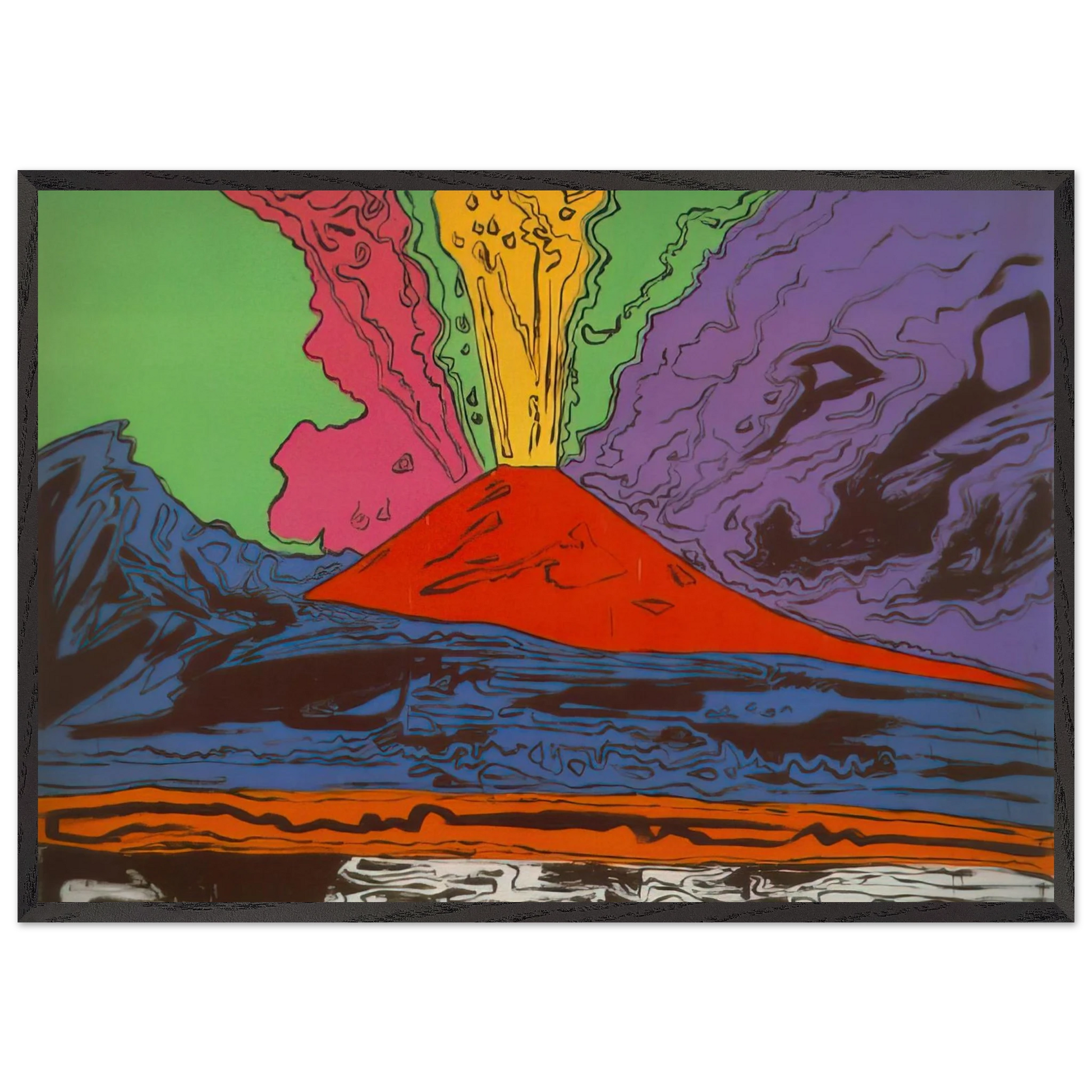 Vesuvius - Andy Warhol Framed Art Print – Black Wooden Frame - Default Title - -Framed Art Print
