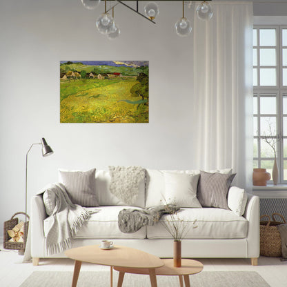 View of Vessenots near Auvers - Vincent van Gogh Brushed Aluminum Print - 70x100 cm / 28x40 inches | Vincent van Gogh Aluminum Print | Vincent van Gogh Prints