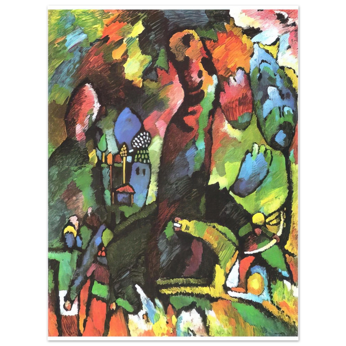 Wassily Kandinsky - PICTURE WITH ARCHER 1909  75x100 cm / 30x40inches Fine Art Poster