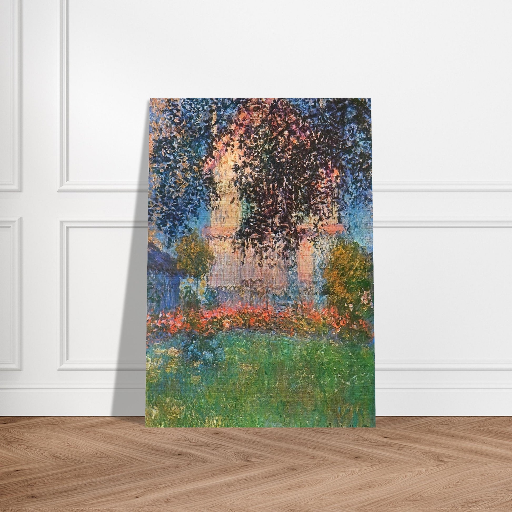 The Artist's House in Argenteuil - claude monet Brushed Aluminum Print - 70x100 cm / 28x40 inches | claude monet Aluminum Print | claude monet Prints
