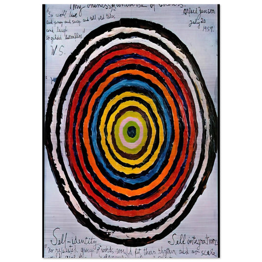My Oneness, A Universe of Colours - 1957 - Alfred Jensen Brushed Aluminum Print - 70x100 cm / 28x40 inches | Alfred Jensen Aluminum Print | Alfred Jensen Prints
