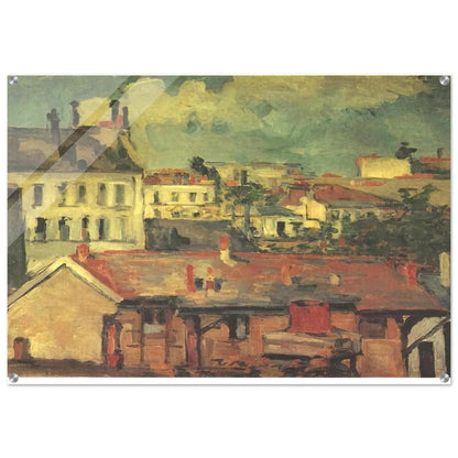 The roofs - Paul Cézanne Acrylic Print - 70x100 cm / 28x40″ inches