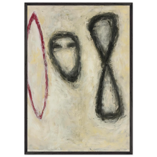 TRIPLE FORM 1982 - Susan Rothenberg Framed Art Print – Black Wooden Frame - Default Title - -Framed Art Print