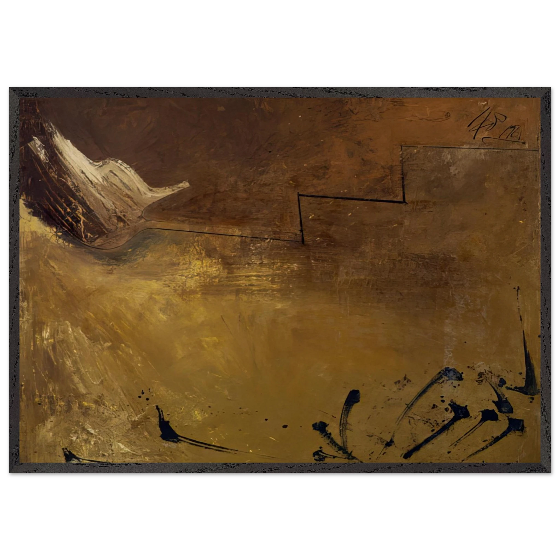 Sebastopol Autumn - 1961 - Hassel Smith Framed Art Print – Black Wooden Frame - Default Title - -Framed Art Print