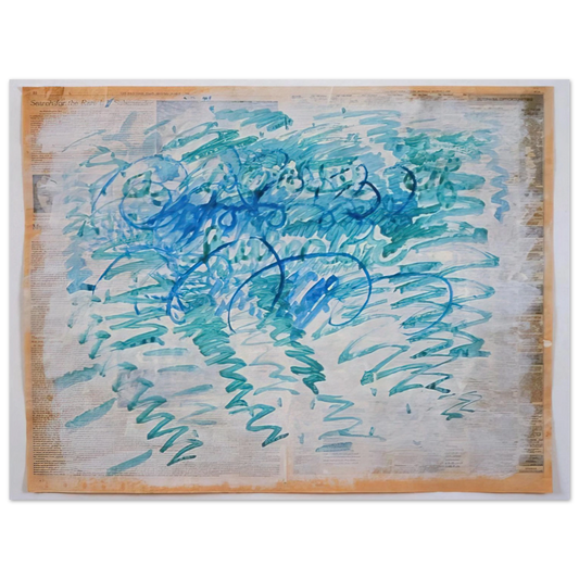 Paul Thek - Untitled Blue Zig-Zags - 1988 Fine Art Poster - Default Title