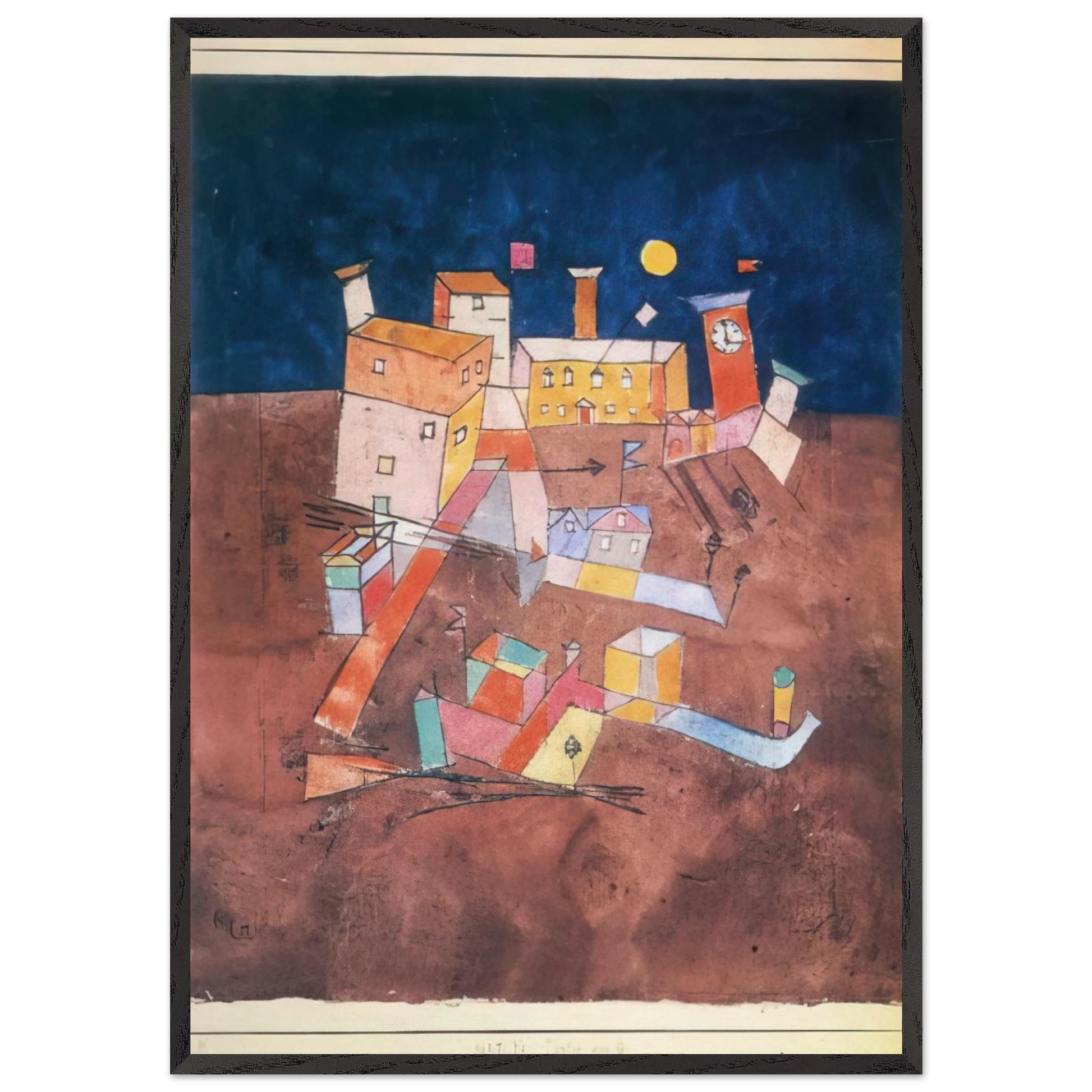 PART OF G 1927 - Paul Klee Framed Art Print – Black Wooden Frame - Default Title - -Framed Art Print