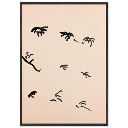 Mouvement - 1950 - Henri Michaux Framed Art Print – Black Wooden Frame - Default Title - -Framed Art Print