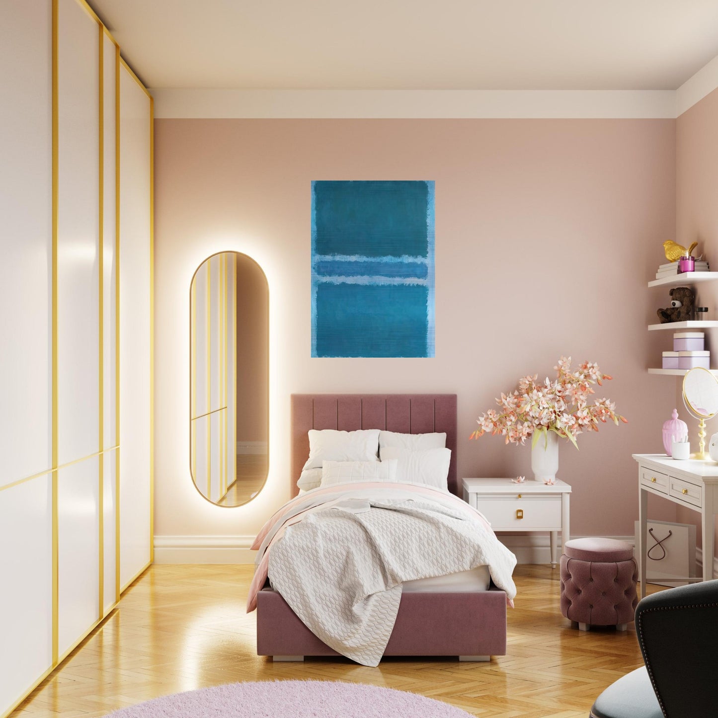 Untitled Blue Divided by Blue - 1966 - Mark Rothko Brushed Aluminum Print - 70x100 cm / 28x40 inches | Mark Rothko Aluminum Print | Mark Rothko Prints