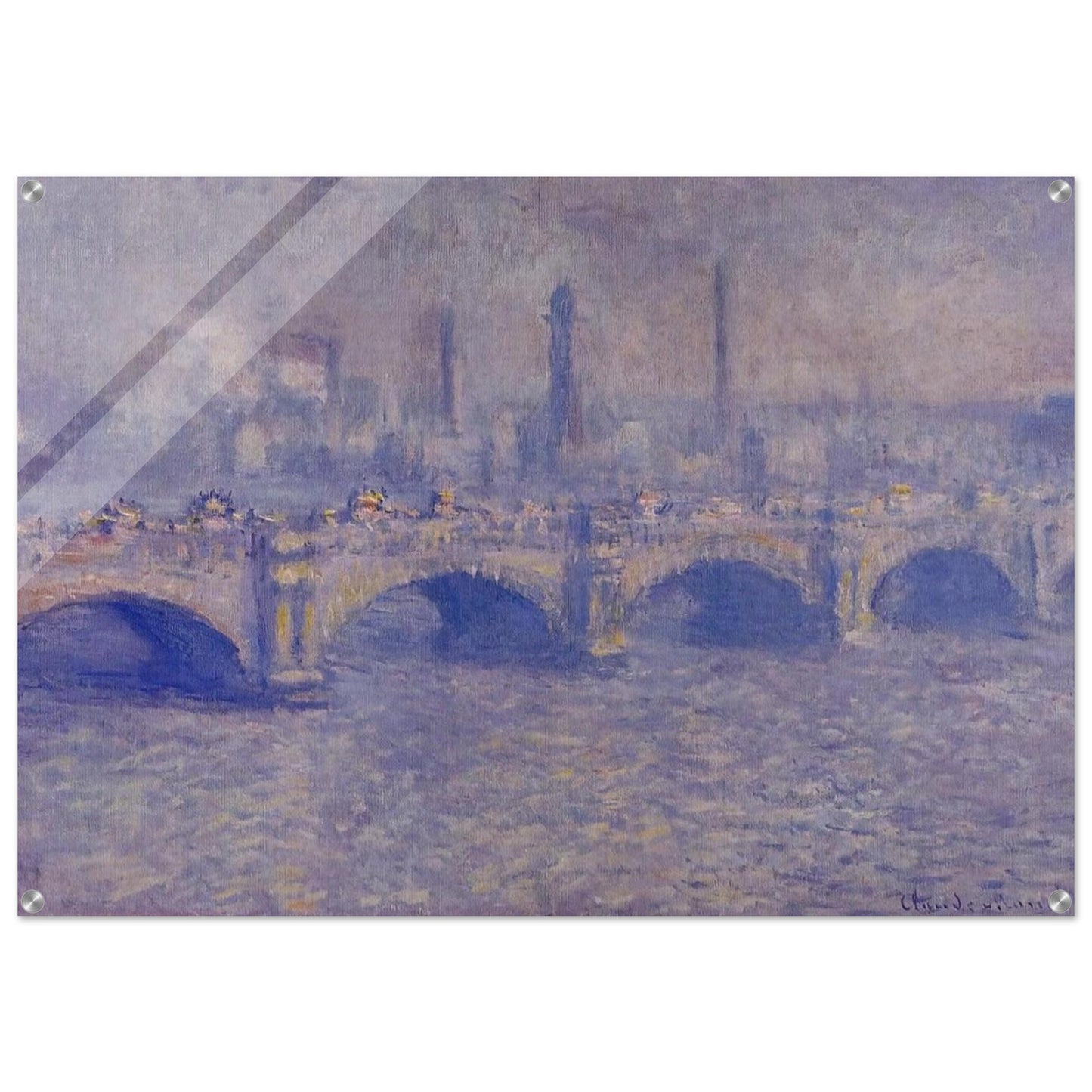 Waterloo Bridge, Sunlight Effect - claude monet Acrylic Print - 70x100 cm / 28x40″ inches