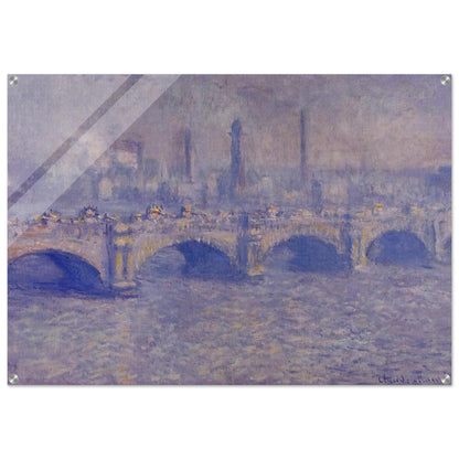 Waterloo Bridge, Sunlight Effect - claude monet Acrylic Print - 70x100 cm / 28x40″ inches