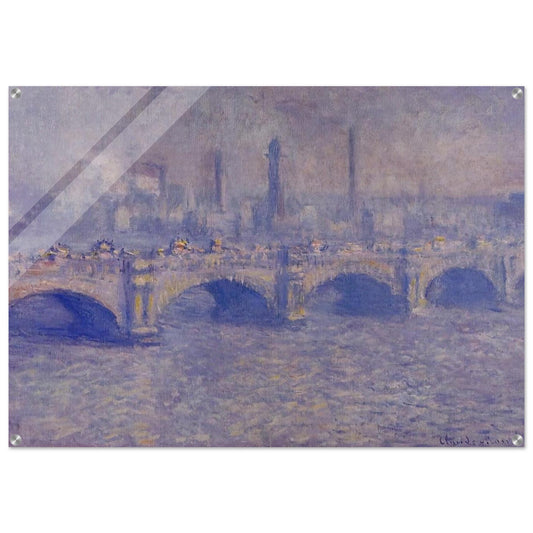 Waterloo Bridge, Sunlight Effect - claude monet Acrylic Print - 70x100 cm / 28x40″ inches