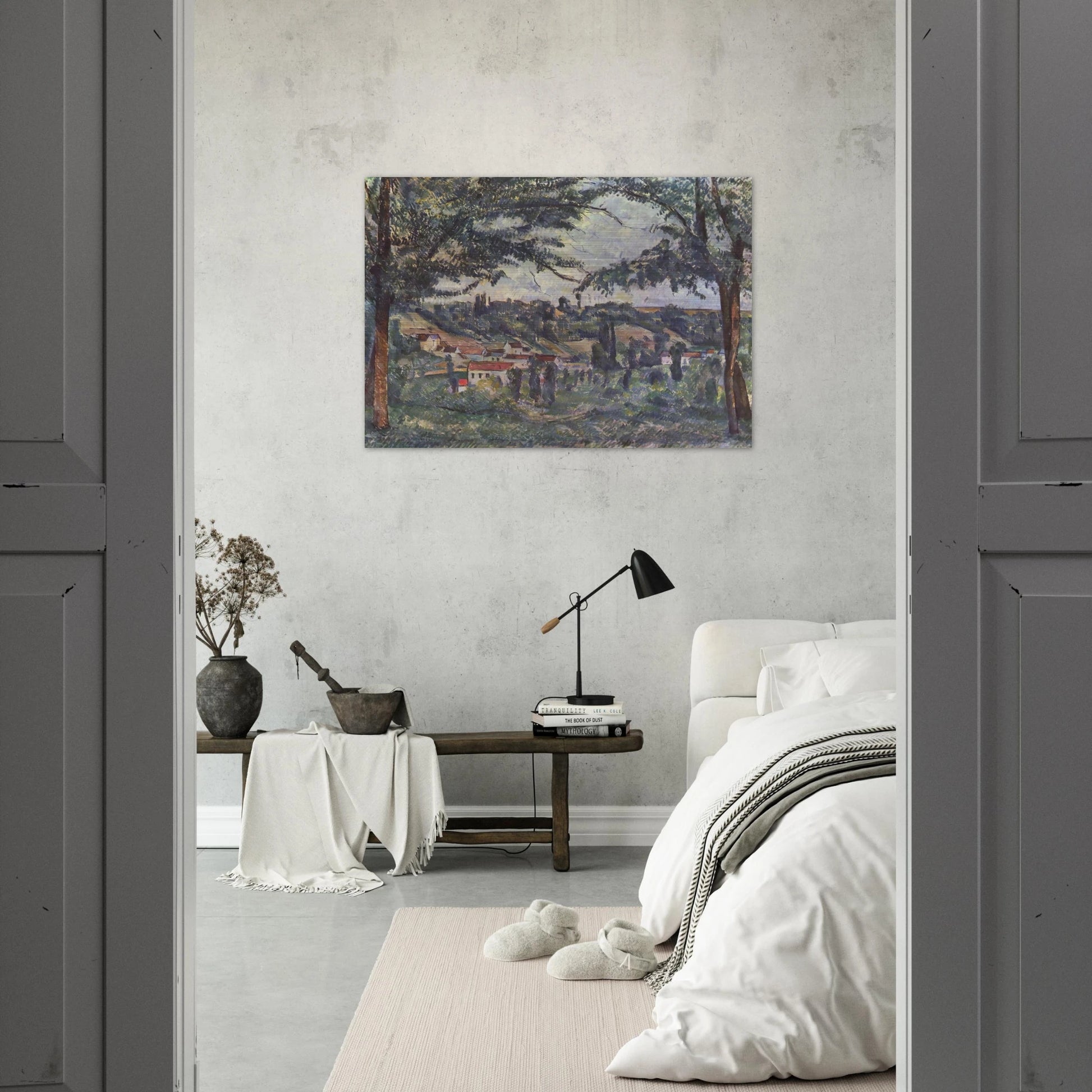 Landscape - Paul Cézanne Brushed Aluminum Print - 70x100 cm / 28x40 inches | Paul Cézanne Aluminum Print | Paul Cézanne Prints